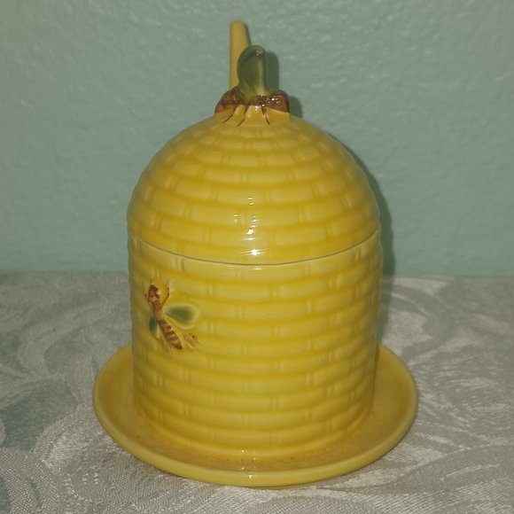 Vintage Goebel W Germany Honey Pot with Lid and Spoon ca. 1960 - 1972 - Picture 3 of 11